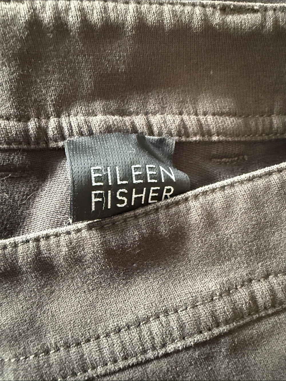 Eileen Fisher Dark Charcoal Straight-Leg Pants - Picture 5 of 10
